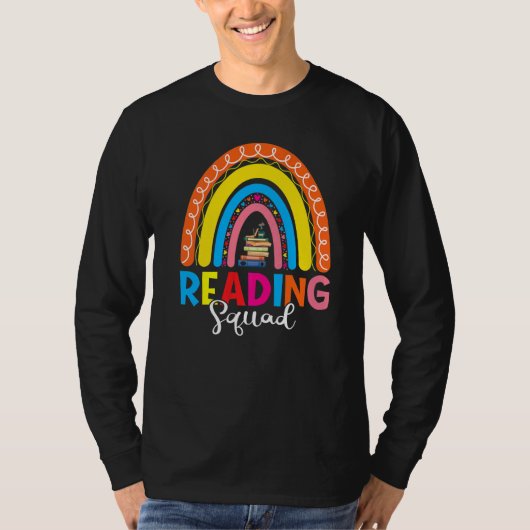 Book Reading Lover Bookish Bookworm Rainbow Readin T-shirt (Voorkant)