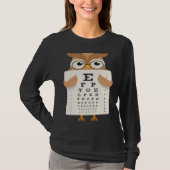 Book Reading Owl Bird Wisdom Smart T-shirt (Voorkant)