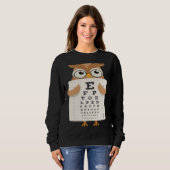 Book Reading Owl Bird Wisdom Smart Trui (Voorkant volledig)