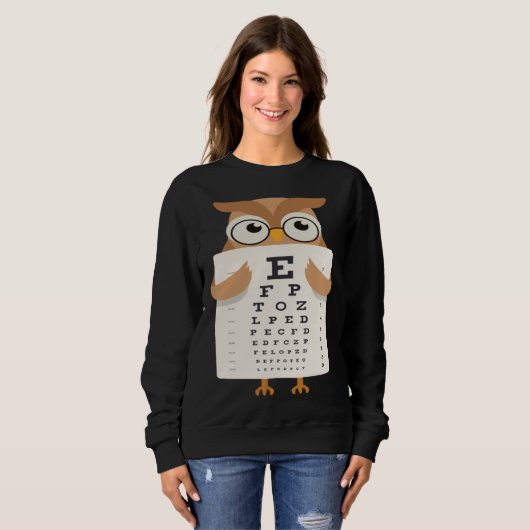 Book Reading Owl Bird Wisdom Smart Trui (Voorkant volledig)