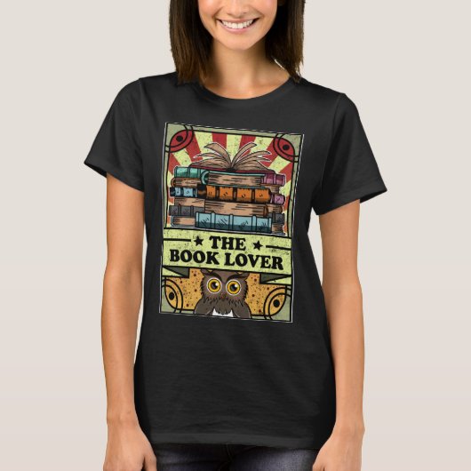 Book Reading Tarot Cards Fortune Bookworm Book T-shirt (Voorkant)