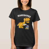 Book Readosaurus Dinosaur Books Library Reading T-shirt (Voorkant)