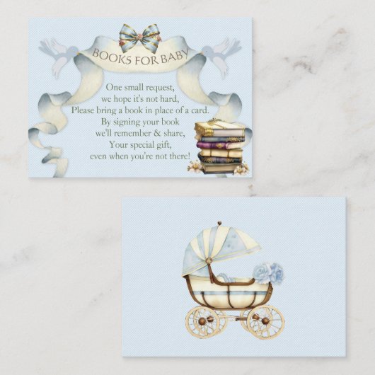 Book Request Antiek Carriage Blue Gold Informatiekaartje (Voorkant / Achterkant)