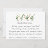 Book Request Baby shower Invitation Insert Card (Voorkant)