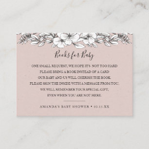 Book Request Baby shower Invitation Insert Card Informatiekaartje