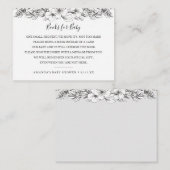 Book Request Baby shower Invitation Insert Card Informatiekaartje (Voorkant / Achterkant)