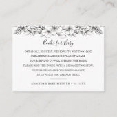 Book Request Baby shower Invitation Insert Card Informatiekaartje (Voorkant)