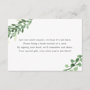 Book Request Card   Neutraal Baby shower Informatiekaartje
