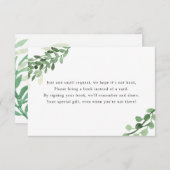 Book Request Card | Neutraal Baby shower Informatiekaartje (Voorkant / Achterkant)