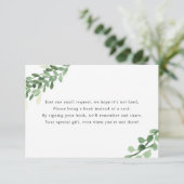 Book Request Card | Neutraal Baby shower Informatiekaartje (Staand voorkant)