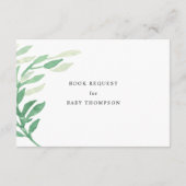 Book Request Card | Neutraal Baby shower Informatiekaartje (Achterkant)