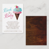Book Request Girl Baby shower Petite Card Informatiekaartje (Voorkant / Achterkant)