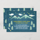 Book Request Mountain-Baby shower Informatiekaartje (Voorkant / Achterkant)