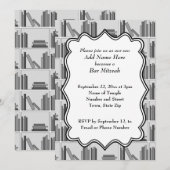 Book Shelf Design Bar Mitzvah Kaart (Voorkant / Achterkant)