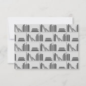 Book Shelf Design Bar Mitzvah RSVP Kaartje (Achterkant)