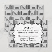 Book Shelf Design Bar Mitzvah RSVP Kaartje (Voorkant / Achterkant)