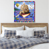 Book Ship Ocean Scene met Emily Dickinson Quote Canvas Afdruk (Insitu (Slaapkamer))