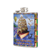 Book Ship Ocean Scene met Emily Dickinson Quote Heupfles (Links)