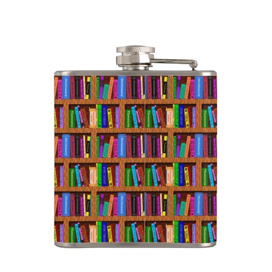 Book Ship Ocean Scene met Emily Dickinson Quote Heupfles (Achterkant)