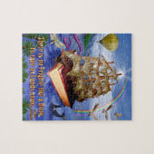 Book Ship Ocean Scene met Emily Dickinson Quote Legpuzzel (Horizontaal)