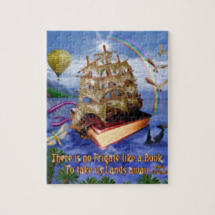 Book Ship Ocean Scene met Emily Dickinson Quote Legpuzzel