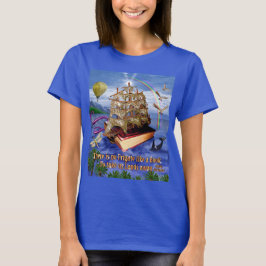 Book Ship Ocean Scene met Emily Dickinson Quote T-shirt