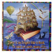 Book Ship Ocean Scene met Emily Dickinson Quote Tegeltje (Voorkant)