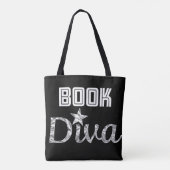 Book Silver Diva Canvas tas (Achterkant)