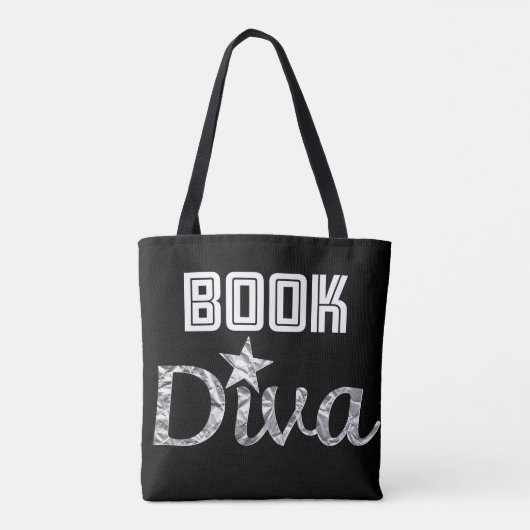 Book Silver Diva Canvas tas (Achterkant)