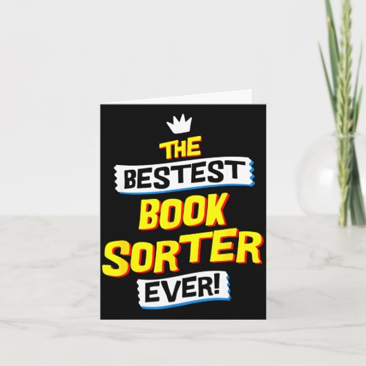 Book Sorter, Funny Job Occupation  Kaart (Voorkant)