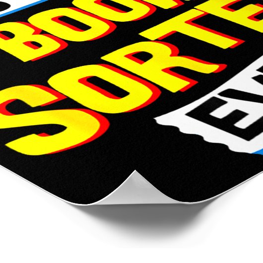 Book Sorter, Funny Job Occupation  Poster (Hoek)