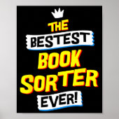 Book Sorter, Funny Job Occupation  Poster (Voorkant)
