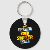 Book Sorter, Funny Job Occupation  Sleutelhanger (Voorkant)