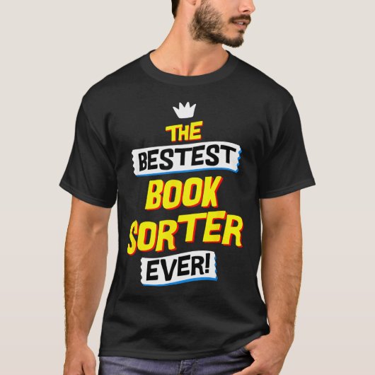 Book Sorter, Funny Job Occupation  T-shirt (Voorkant)