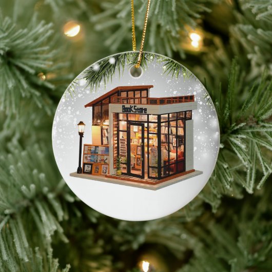 Book Store Librarian Bookworm Writer Reader Keramisch Ornament (Boom)