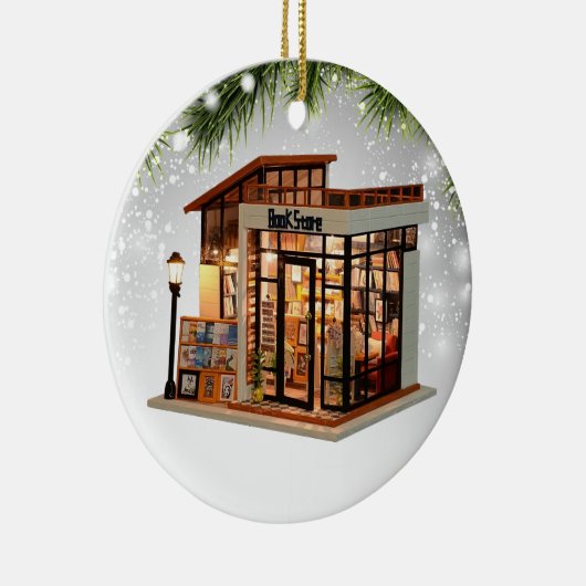 Book Store Librarian Bookworm Writer Reader Keramisch Ornament (Rechts)