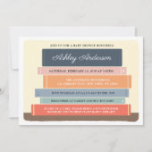 Book Theme Library Baby shower Invitation Kaart (Voorkant)