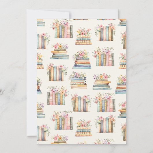 Book Themed Bridal Shower Kaart (Achterkant)
