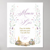 Book Themed Bridal Shower Mimosa Bar Poster (Voorkant)