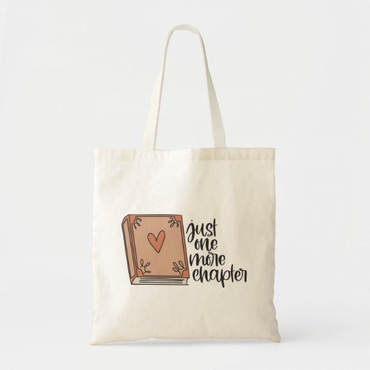 Book Tote Bag, Geschenkidee, Just one more chapter Tote Bag (Voorkant)