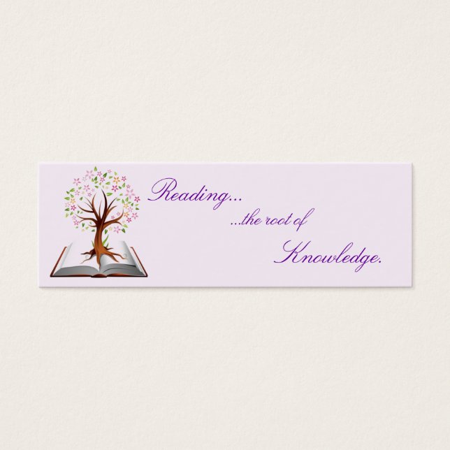 Book Tree Knowledge bladwijzer Mini Visitekaartjes (Voorkant)