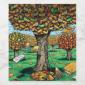 Book Tree Wijnlabel Wijn Etiket (Enkel label)