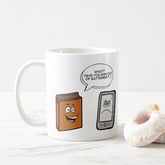Book vs eBook Koffiemok (Met donut)