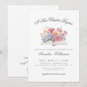 Book Watercolor Floral Bridal Shower Kaart (Voorkant / Achterkant)