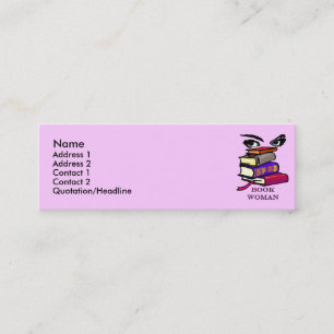 Book Woman Profile-kaarten Mini Visitekaartje