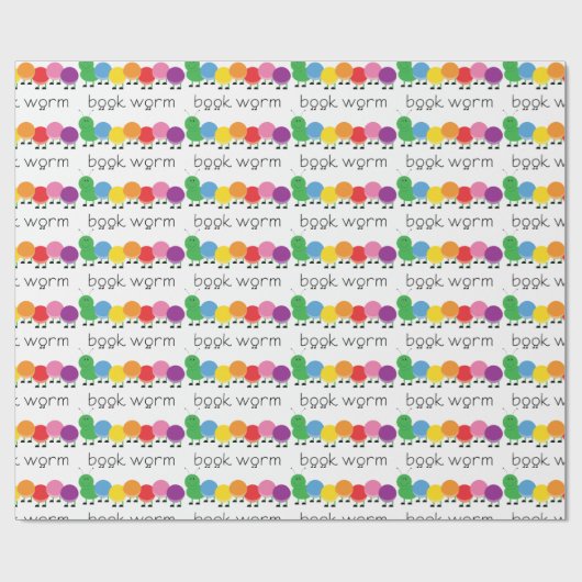 Book Worm Caterpaal Cadeaupapier (Vlak)