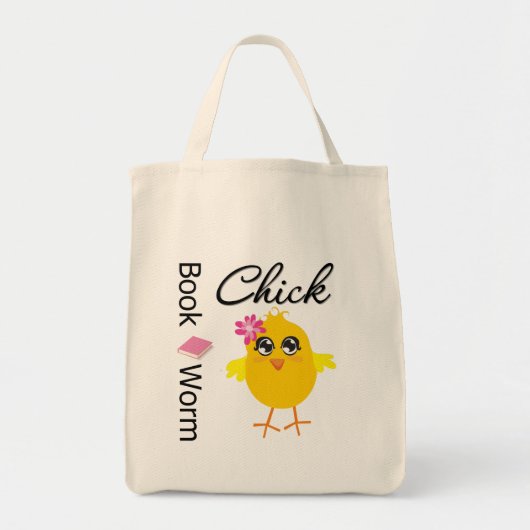 Book Worm Chick Tote Bag (Voorkant)