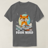 Book Worm Fox Library Librarian Reading Lover Gift T-shirt (Design voorkant)