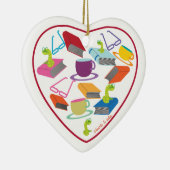 Book Worm Heart Ornament (Rechts)