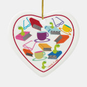 Book Worm Heart Ornament (Achterkant)